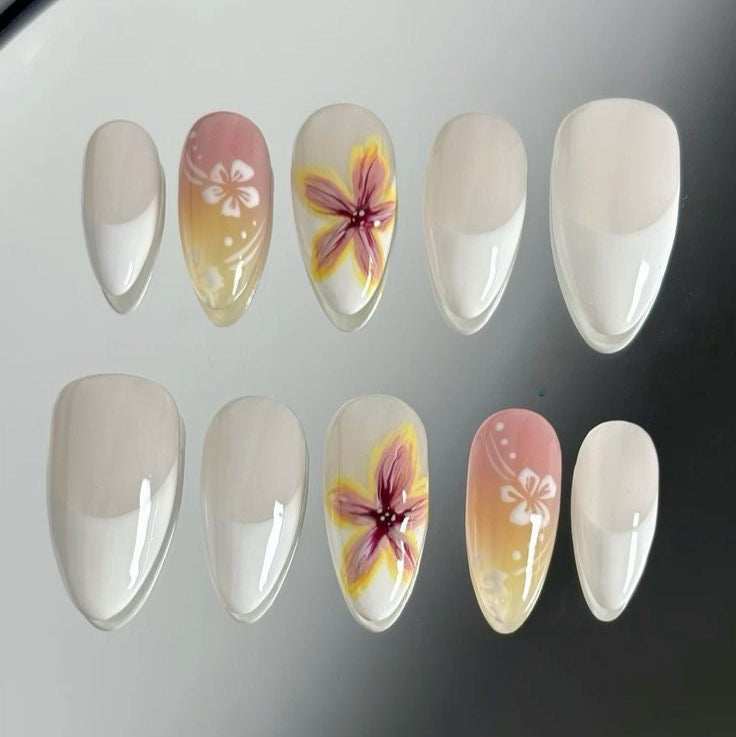 sunset bloom | press-ons